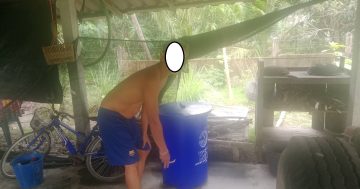 ผู้เสียหายมาพบ พงส. เหตุมีคนร้ายลักเครื่องตัดหญ้า ภายในบริเวณบ้าน