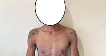 สืบสวน สภ.ชะเมา จับกุมผู้ต้องหาเสพยาเสพติด  หมู่5 พร้อมยาบ้า 5 เม็ด